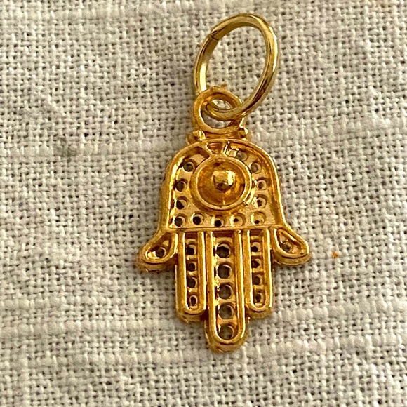 5/$10❤️❤️❤️NEW ROSE GOLD TONE ALLOY HAMSA HAND CHARM PENDANT - Picture 1 of 2
